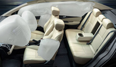 1st IN SEGMENT^ 6 AIRBAGS SYSTEM (DUAL FRONT i-SRS^ AIRBAGS, FRONT SEATS i-SIDE AIRBAGS & SIDE CURTAIN AIRBAGS)